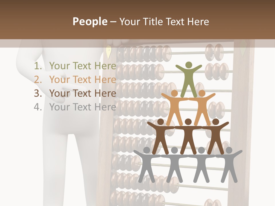 Wooden Mathematics Graphic PowerPoint Template