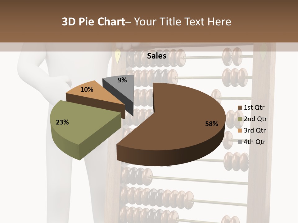 Wooden Mathematics Graphic PowerPoint Template