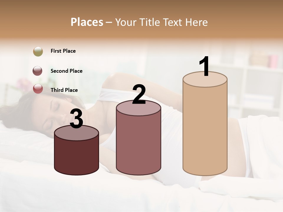 Caucasian Stomach Touching PowerPoint Template