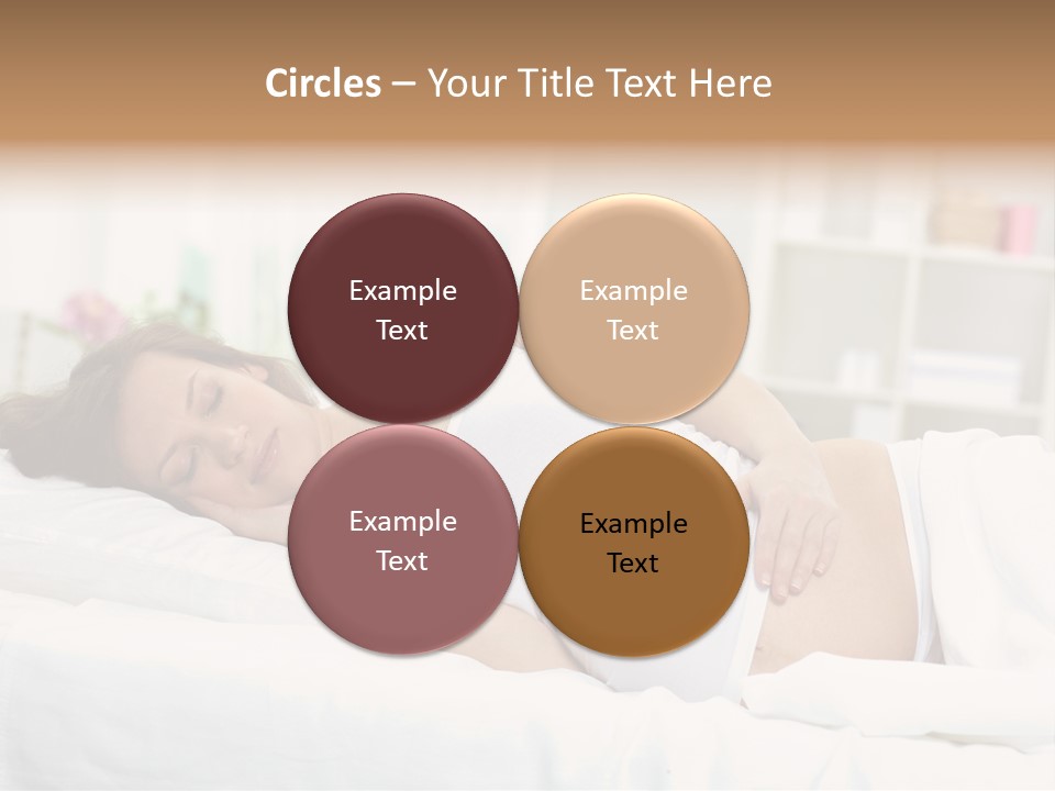 Caucasian Stomach Touching PowerPoint Template