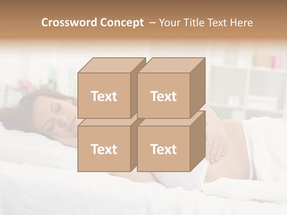 Caucasian Stomach Touching PowerPoint Template