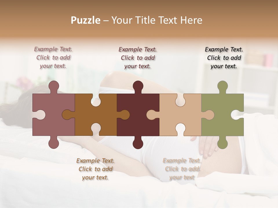 Caucasian Stomach Touching PowerPoint Template