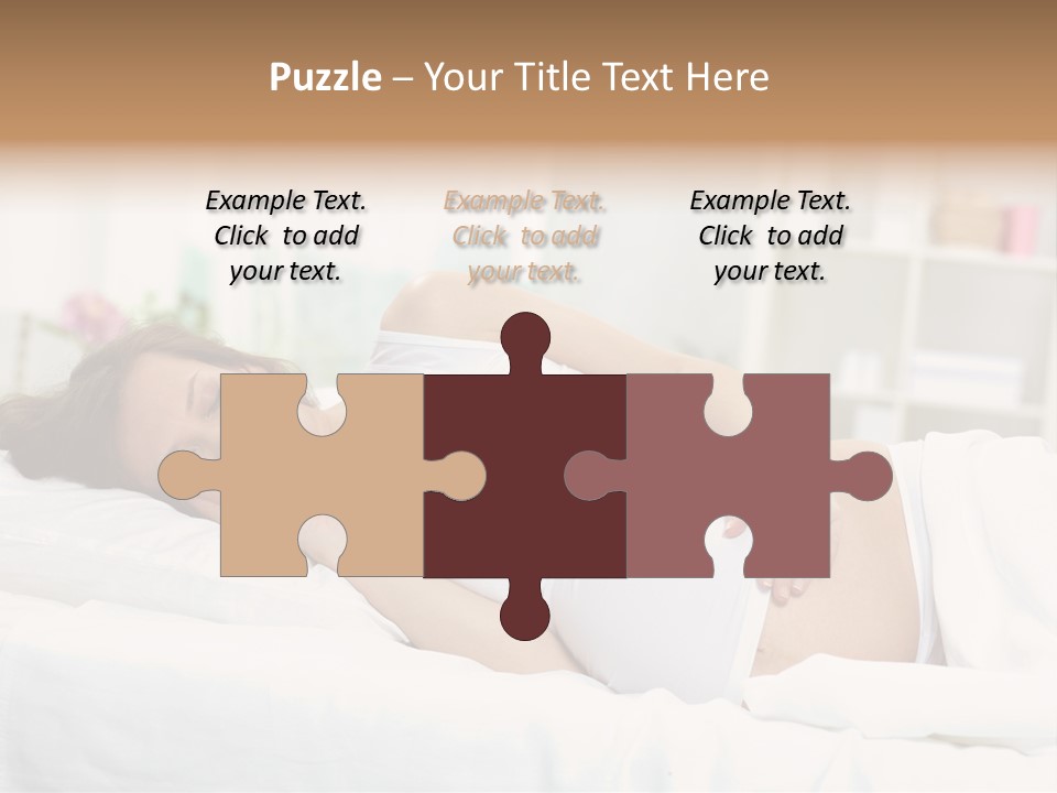 Caucasian Stomach Touching PowerPoint Template