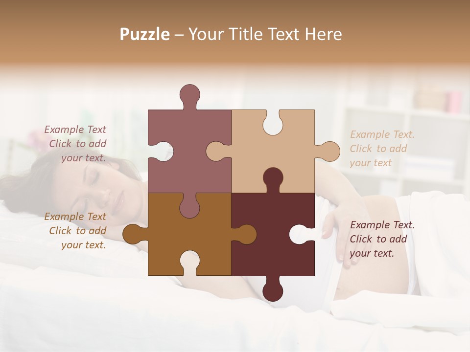 Caucasian Stomach Touching PowerPoint Template