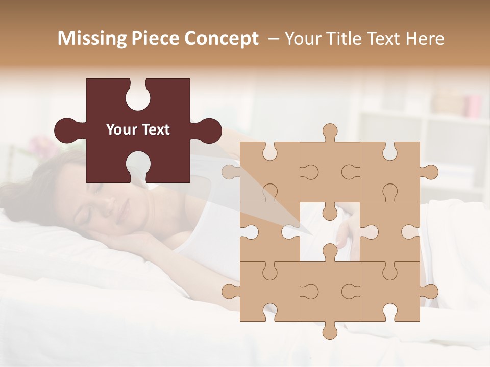 Caucasian Stomach Touching PowerPoint Template