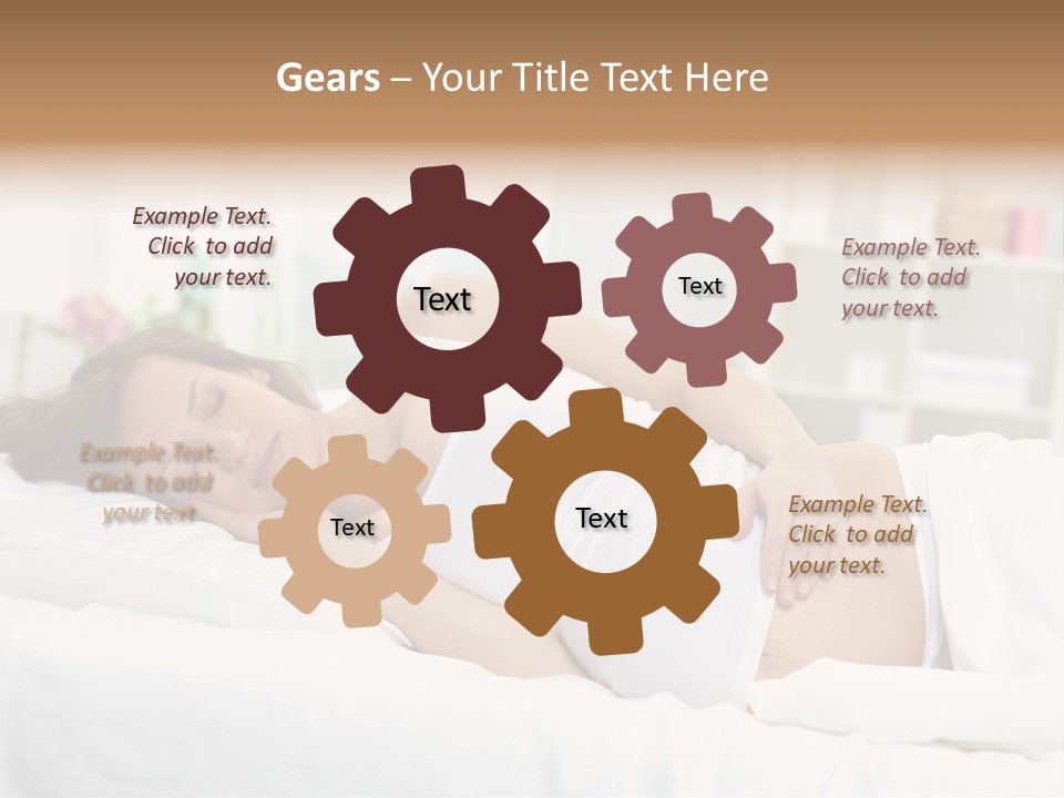 Caucasian Stomach Touching PowerPoint Template