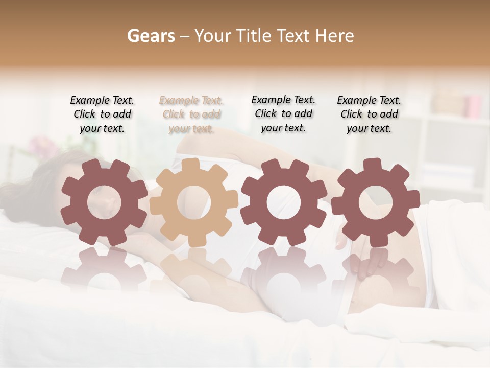 Caucasian Stomach Touching PowerPoint Template