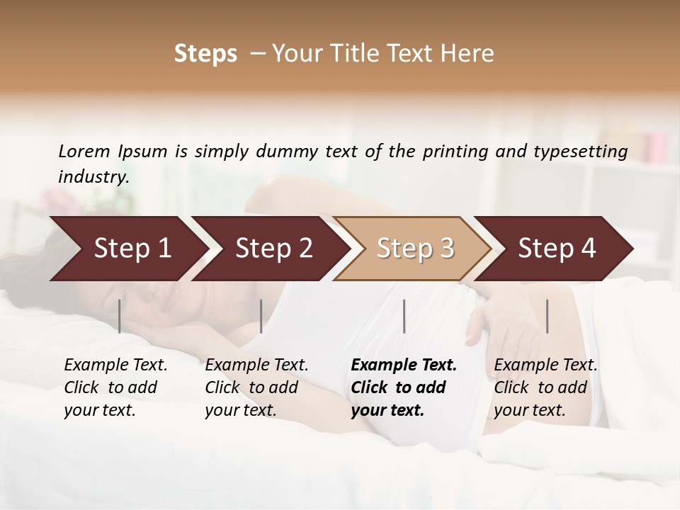 Caucasian Stomach Touching PowerPoint Template