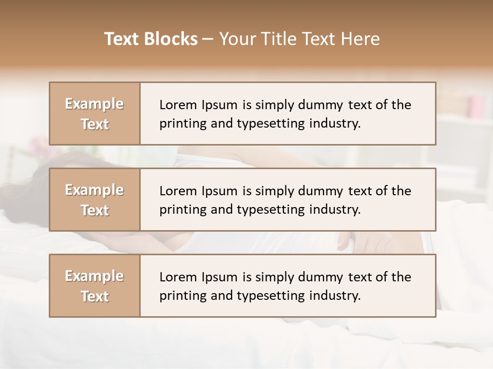 Caucasian Stomach Touching PowerPoint Template