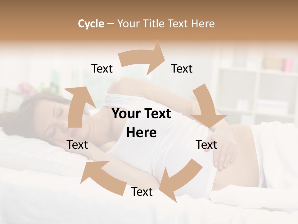 Caucasian Stomach Touching PowerPoint Template