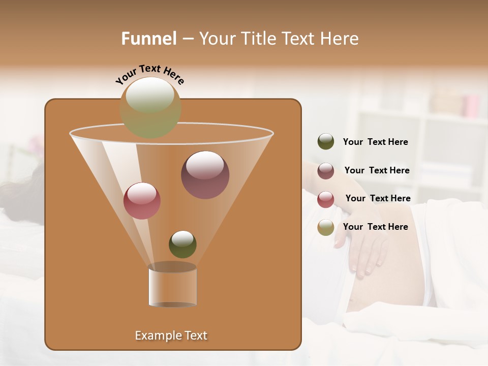 Caucasian Stomach Touching PowerPoint Template