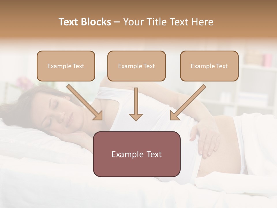 Caucasian Stomach Touching PowerPoint Template