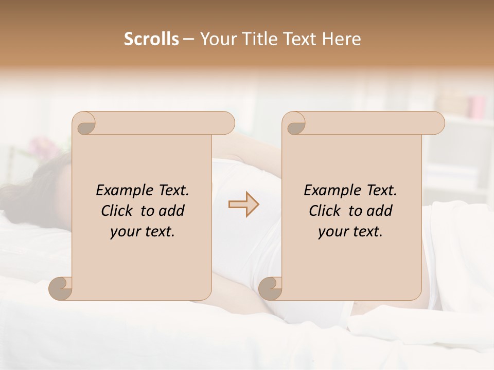 Caucasian Stomach Touching PowerPoint Template