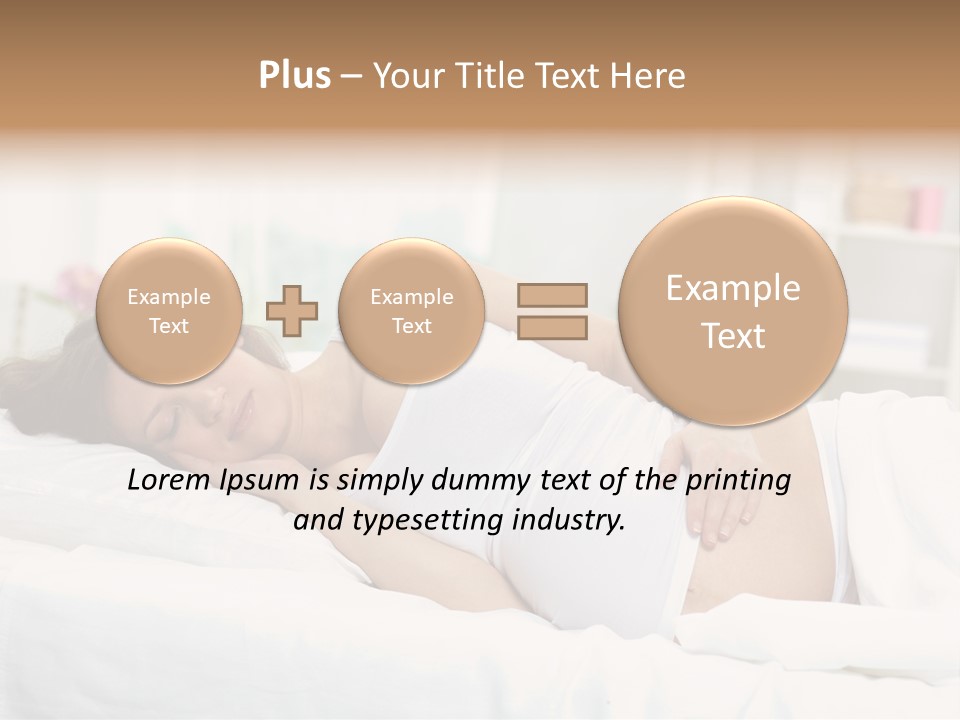 Caucasian Stomach Touching PowerPoint Template