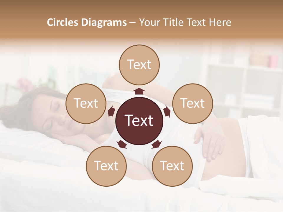 Caucasian Stomach Touching PowerPoint Template