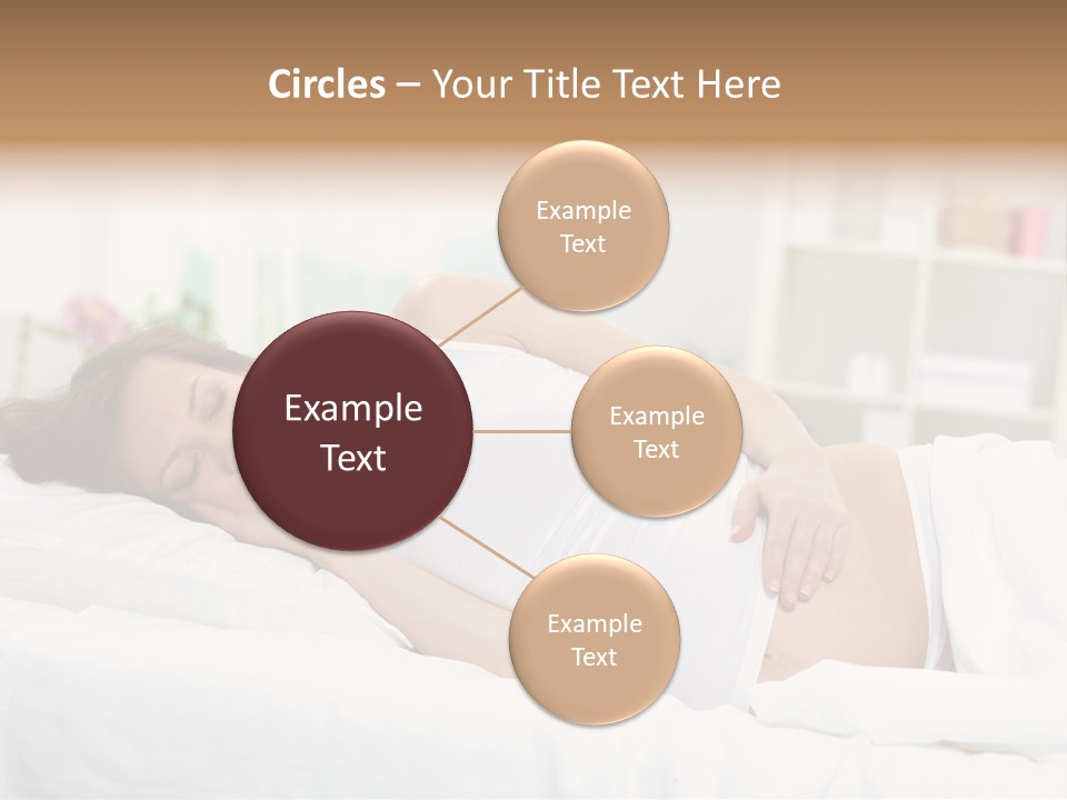 Caucasian Stomach Touching PowerPoint Template