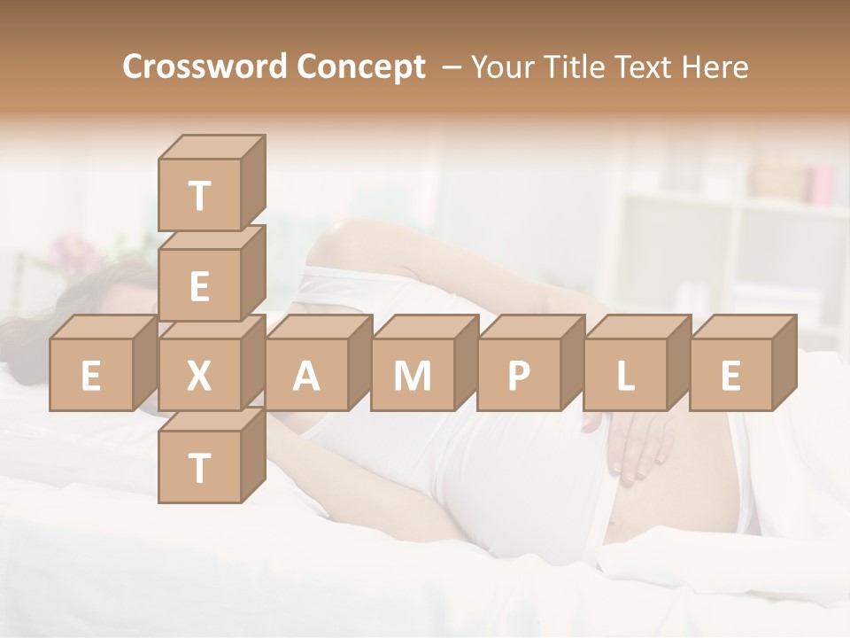 Caucasian Stomach Touching PowerPoint Template