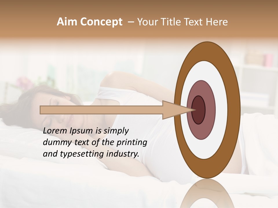 Caucasian Stomach Touching PowerPoint Template