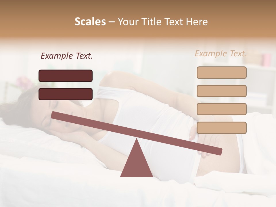 Caucasian Stomach Touching PowerPoint Template