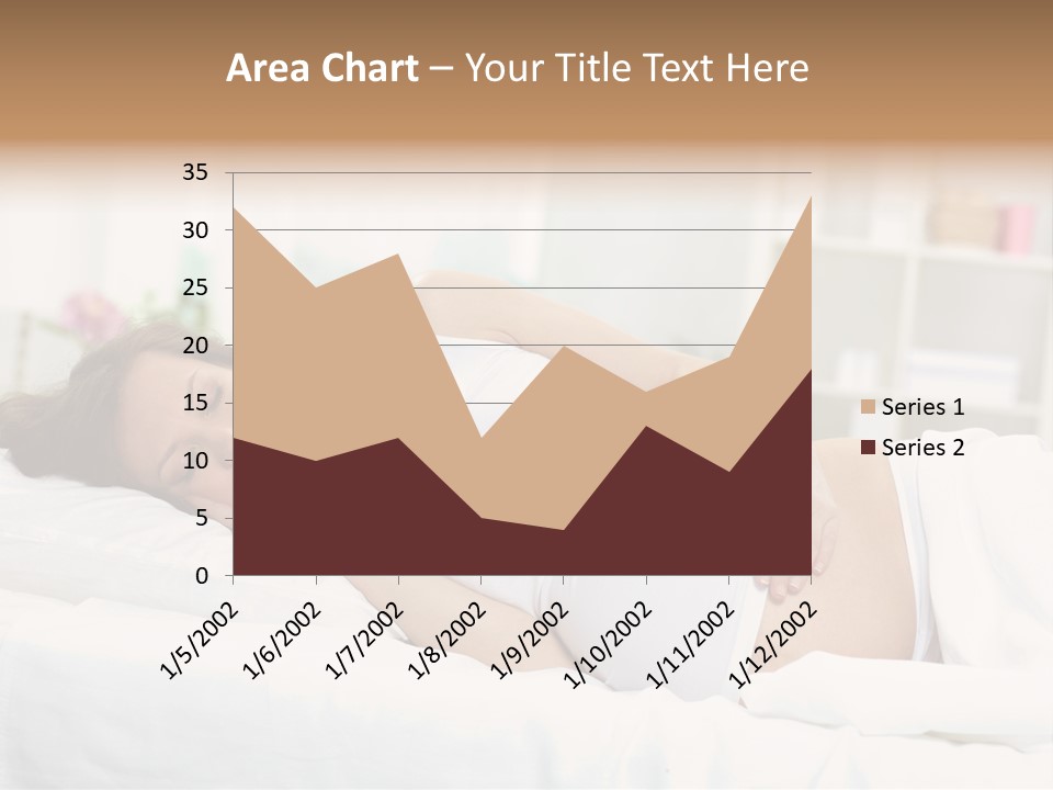 Caucasian Stomach Touching PowerPoint Template