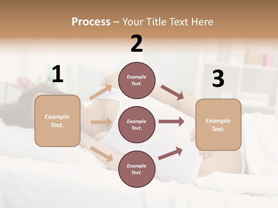 Caucasian Stomach Touching PowerPoint Template