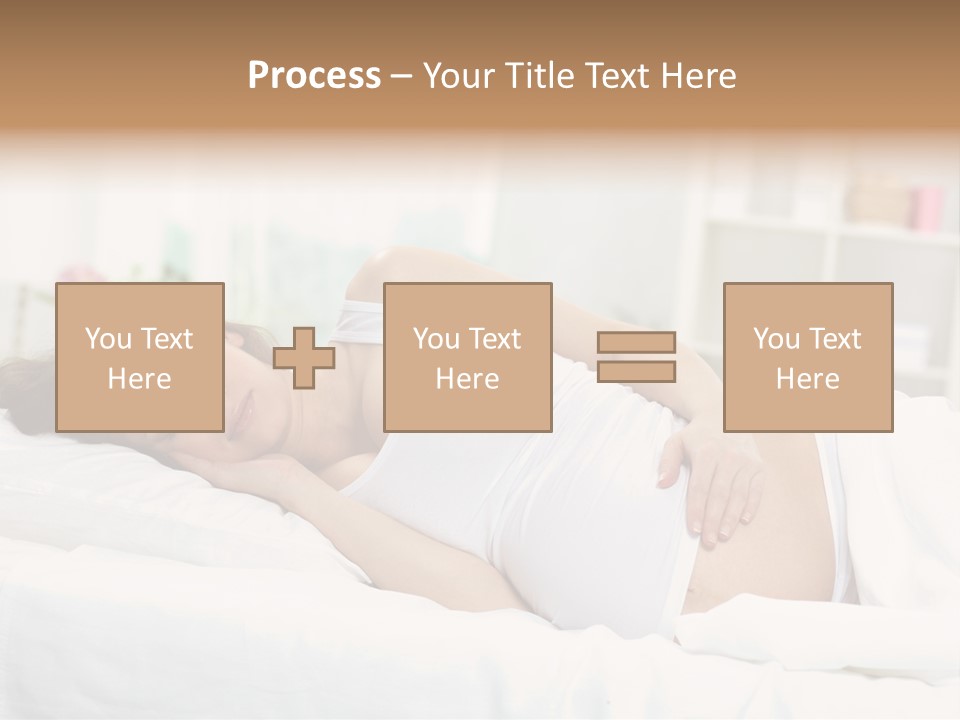 Caucasian Stomach Touching PowerPoint Template