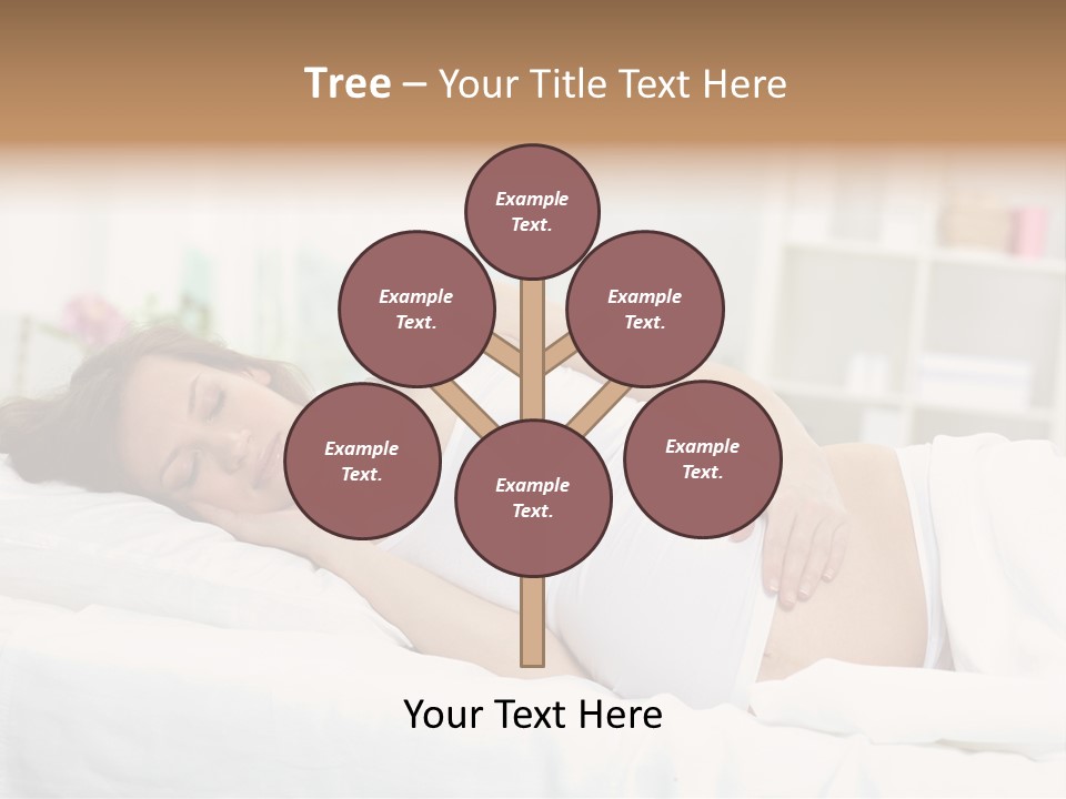 Caucasian Stomach Touching PowerPoint Template