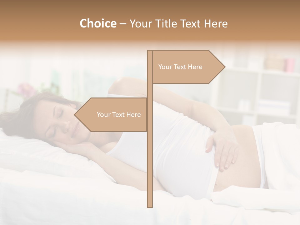 Caucasian Stomach Touching PowerPoint Template