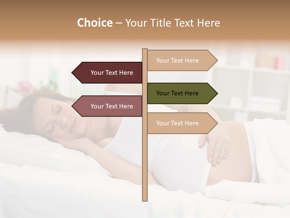 Caucasian Stomach Touching PowerPoint Template