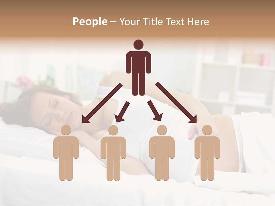 Caucasian Stomach Touching PowerPoint Template