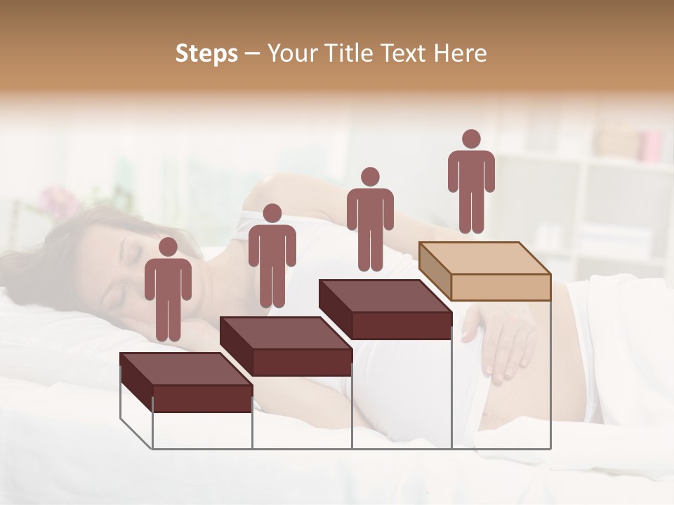 Caucasian Stomach Touching PowerPoint Template