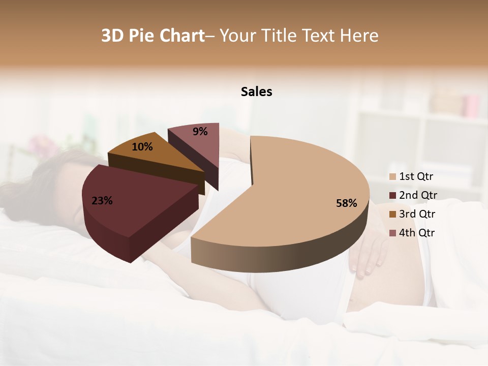 Caucasian Stomach Touching PowerPoint Template