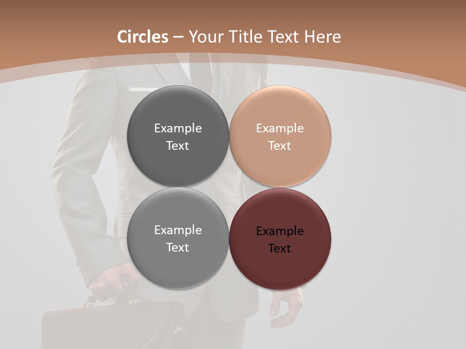 Gray Businessman Gangster PowerPoint Template