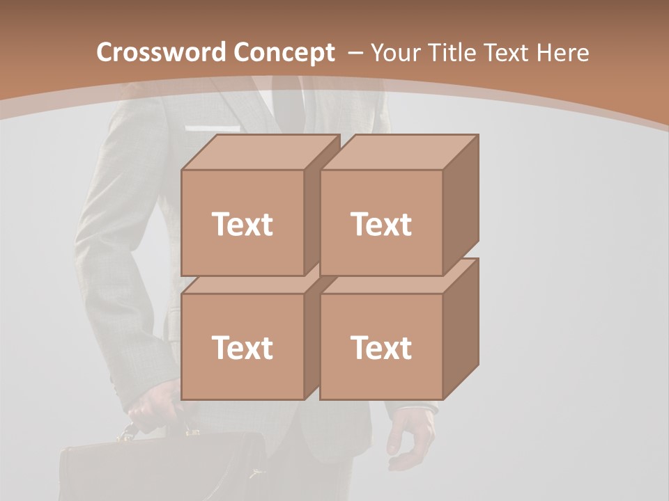 Gray Businessman Gangster PowerPoint Template