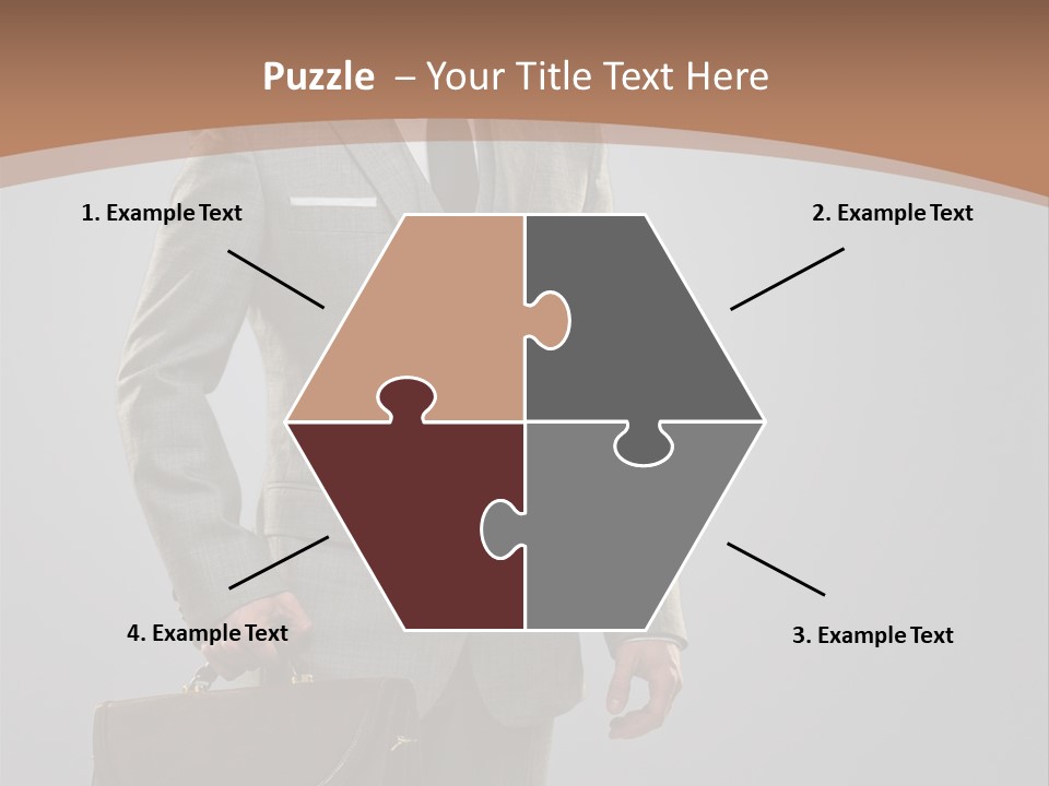 Gray Businessman Gangster PowerPoint Template