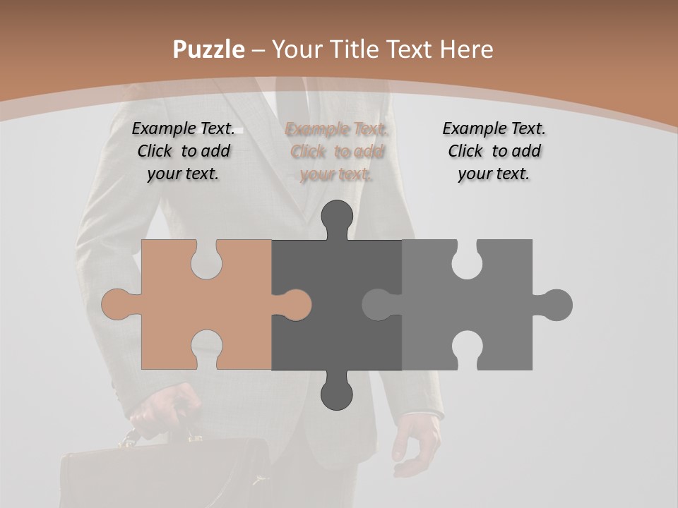 Gray Businessman Gangster PowerPoint Template