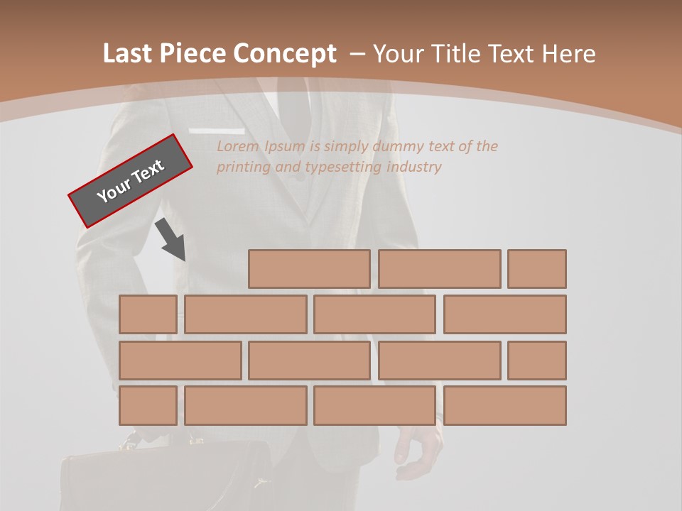 Gray Businessman Gangster PowerPoint Template