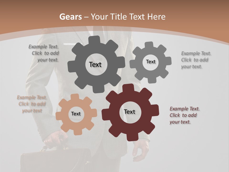 Gray Businessman Gangster PowerPoint Template