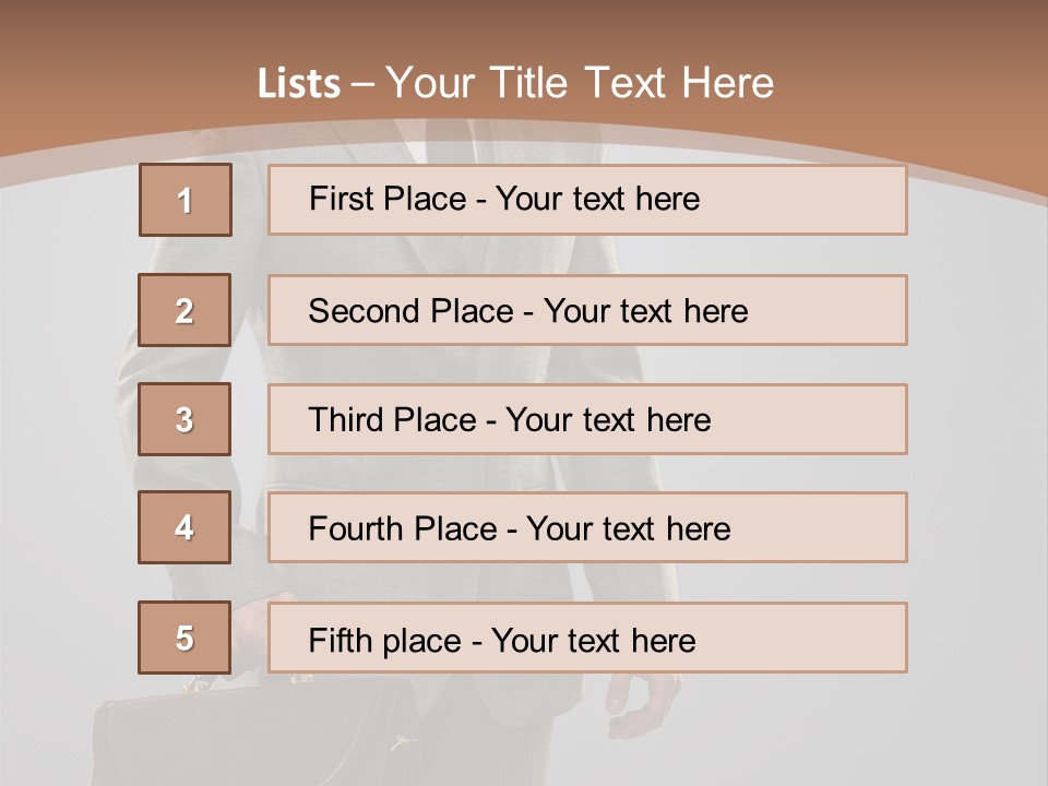 Gray Businessman Gangster PowerPoint Template