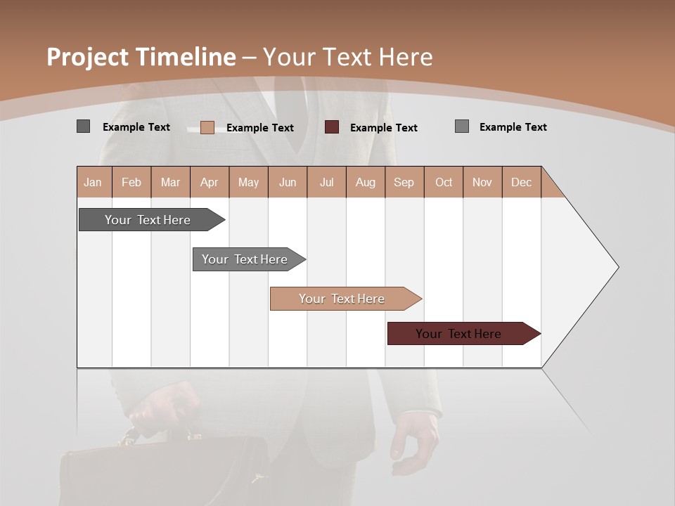Gray Businessman Gangster PowerPoint Template