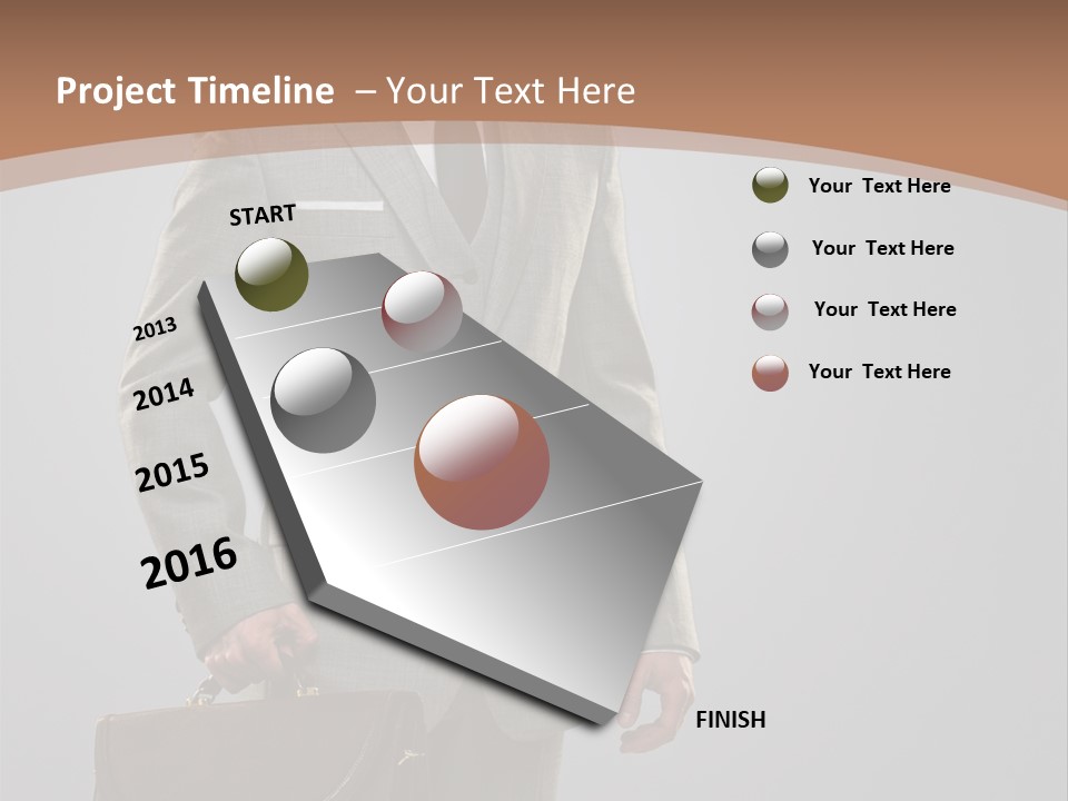 Gray Businessman Gangster PowerPoint Template