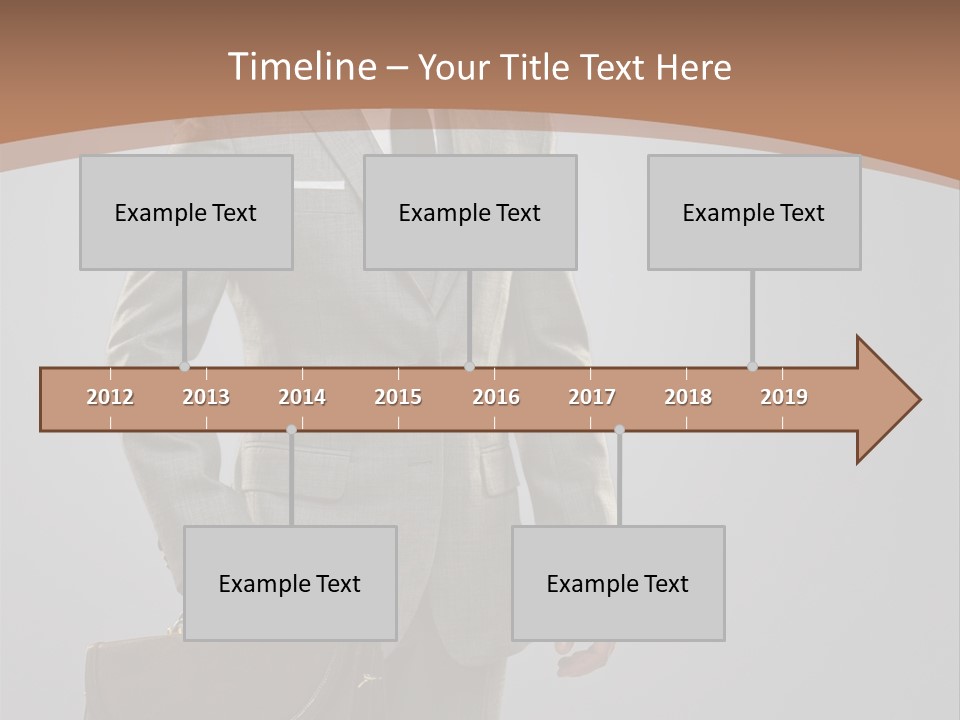 Gray Businessman Gangster PowerPoint Template