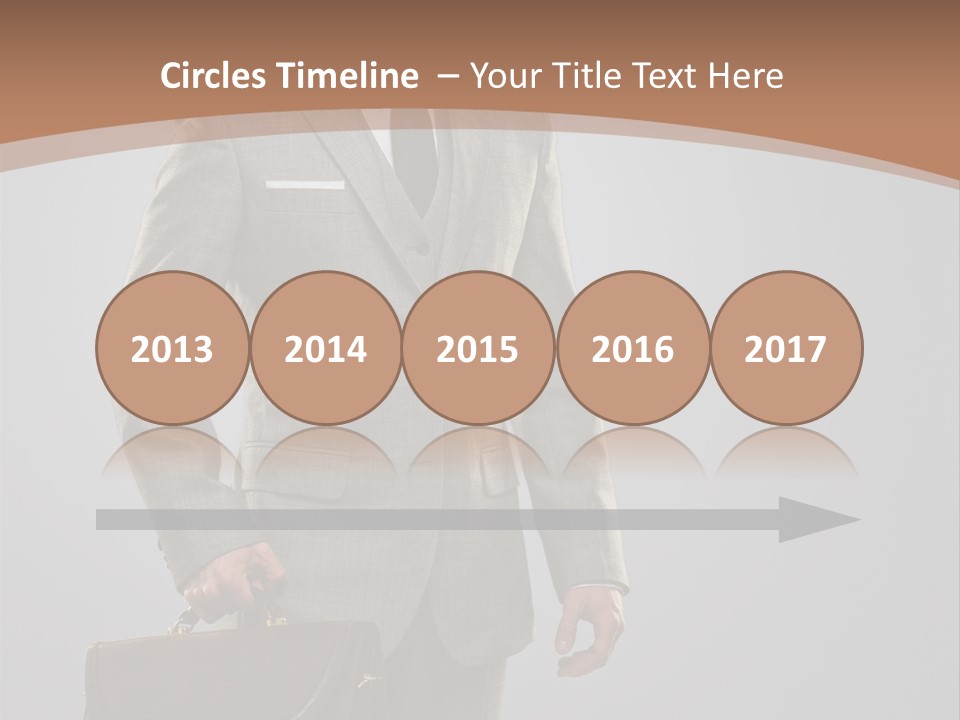 Gray Businessman Gangster PowerPoint Template