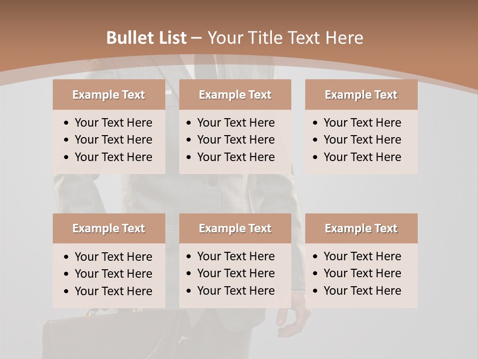 Gray Businessman Gangster PowerPoint Template