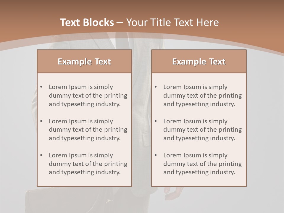 Gray Businessman Gangster PowerPoint Template