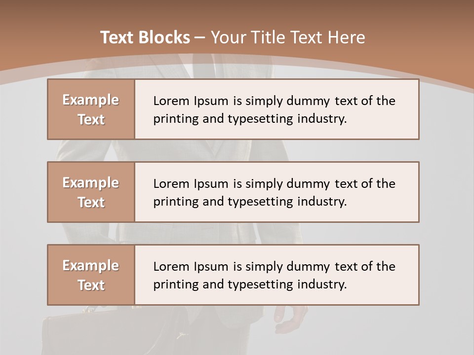 Gray Businessman Gangster PowerPoint Template
