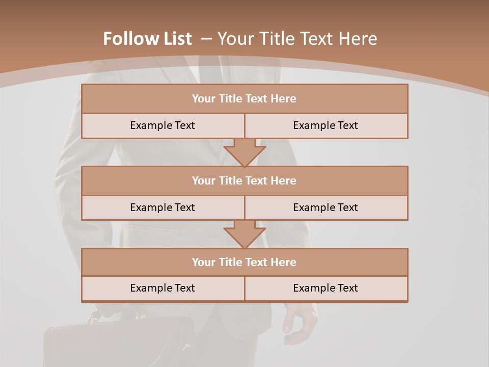 Gray Businessman Gangster PowerPoint Template