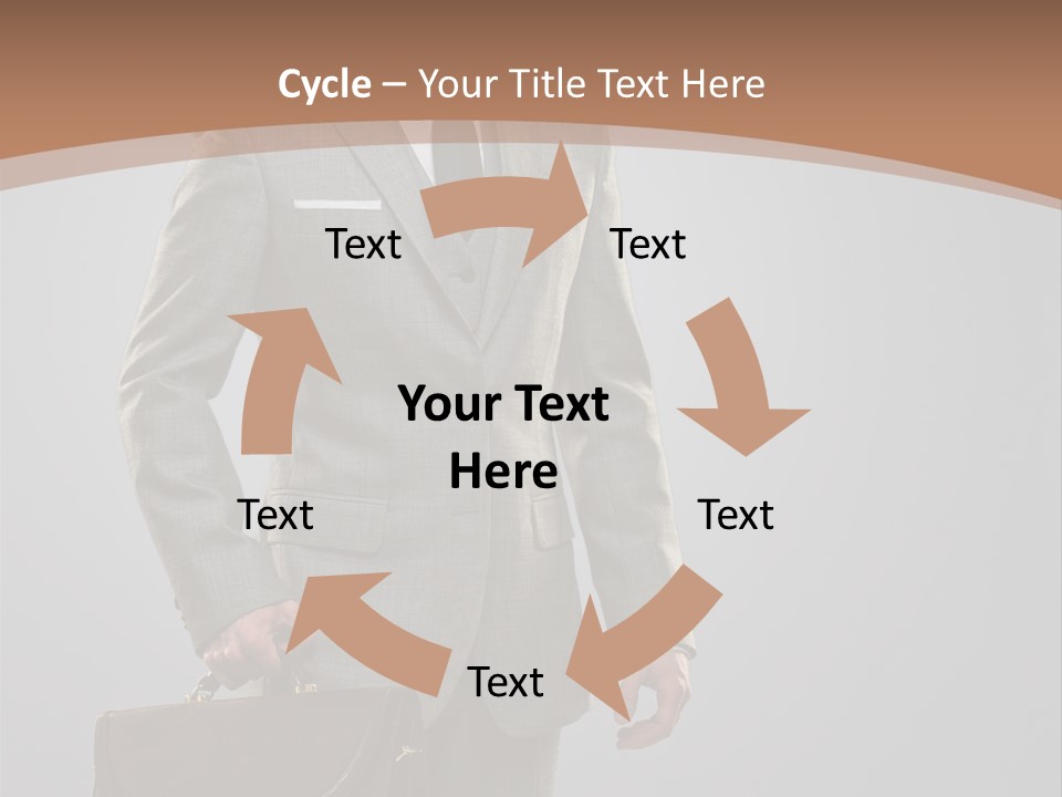 Gray Businessman Gangster PowerPoint Template