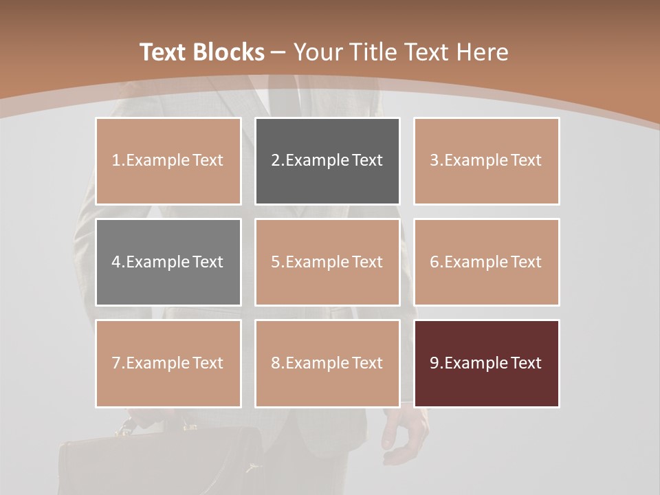 Gray Businessman Gangster PowerPoint Template