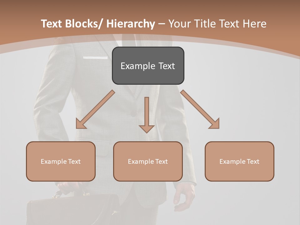 Gray Businessman Gangster PowerPoint Template